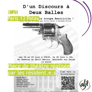 Affiche avec un pistolet